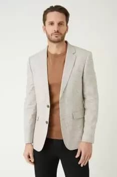 Image of Slim Fit Neutral End On End Blazer