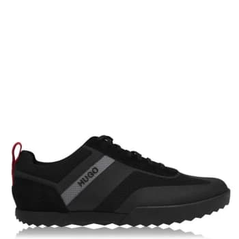 Image of HUGO Hugo Matrix Suede Trainers - Black