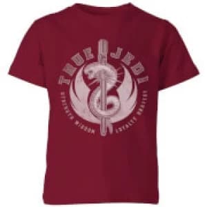 Image of Star Wars The Rise Of Skywalker True Jedi Kids T-Shirt - Burgundy - 9-10 Years - Burgundy