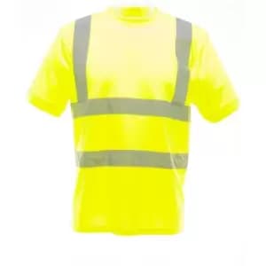 Image of Yoko Ladies/Womens Hi-Vis Short Sleeve T-Shirt (M) (Hi-Vis Yellow) - Hi-Vis Yellow