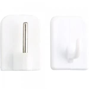 Image of Select Hardware Curtain Rod Hooks Self Adhesive 2+1 Pack