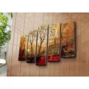 Image of 5PATK-191 Multicolor Decorative Canvas Painting (5 Pieces)