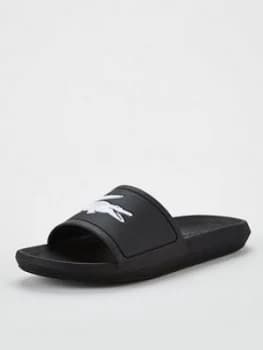 Image of Lacoste Croco Sliders - Black, Size 7, Men