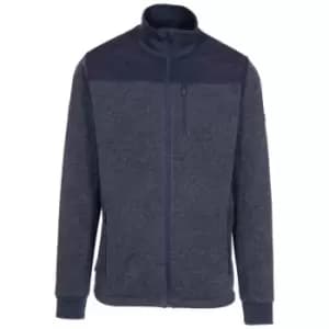 Image of Trespass Mens Farlowton Fleece Jacket (L) (Navy/Grey Melange)