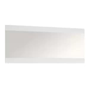 Image of Chelsea Wall Mirror 164cm Wide In White With Oak Effect Trim
