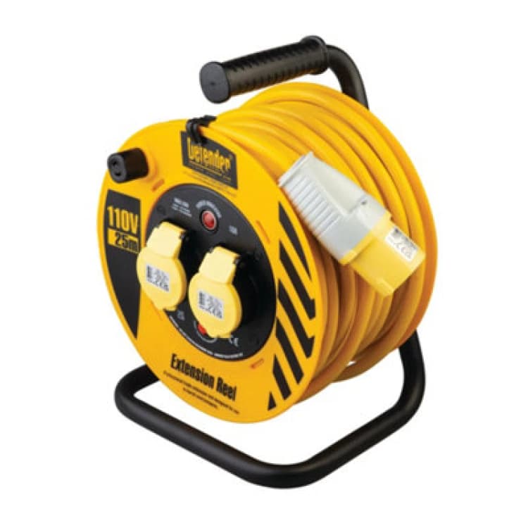 Image of Defender Cable Reel 2-Way 16A 25m - 110V E86450