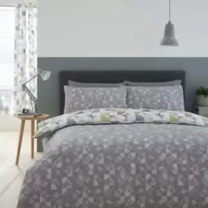 Image of Catherine Lansfield Retro Circles Easy Care King Size Duvet Set Multi - Multicoloured