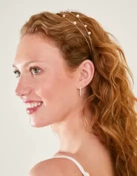Image of Accessorize Layered Pearl Headband
