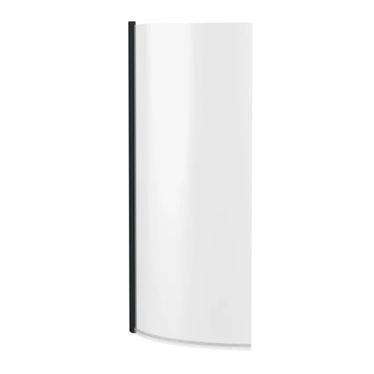 Image of Balterley Curved 6mm Toughened Safety Glass Reversible P Bath Screen Black unisex