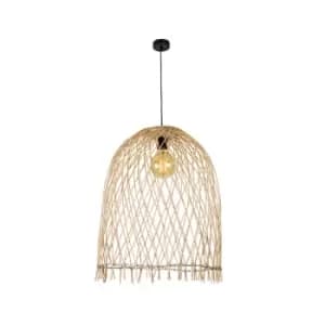 Image of Patras Wire Ceiling Pendant Light Bamboo 1 Light