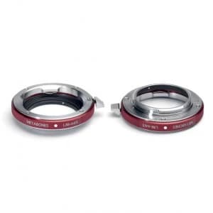 Image of Metabones Leica M Lens to Micro Four Thirds Camera T Adapter LM M43 RM1 Red