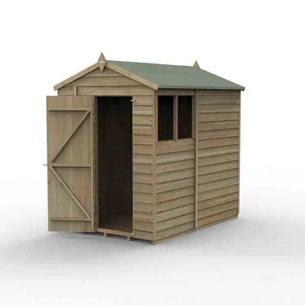 Image of Forest Garden 4LIFE Apex Shed 5x7 - Single Door - 2 Window