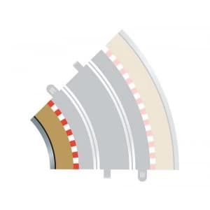 Image of Radius 2 Curve Inner Borders 45° (Set Of 4) Scalextric Accessory Pack