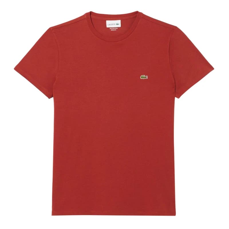Image of Lacoste Cotton Pima T-Shirt Red male S