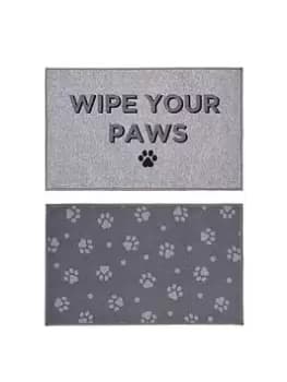 Image of Wipe Your Paws Set Of 2 Doormats