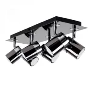 Image of Rosie 6-Way Ceiling Spotlight in Black Chrome