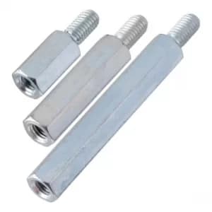 Image of PB Fastener S48050X10 Zinc Plated Steel M/F Spacers M5 x 10mm Pack...