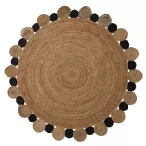 Image of Interiors By Ph Large Natural And Black Jute Rug