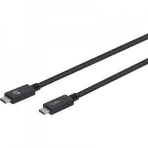 Image of HP USB 2.0 Cable 1x USB C plug 1x USB C plug 2m Black