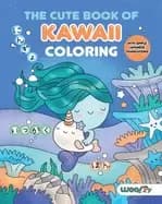 Image of cute book of kawaii coloring learn japanese words by coloring cute things