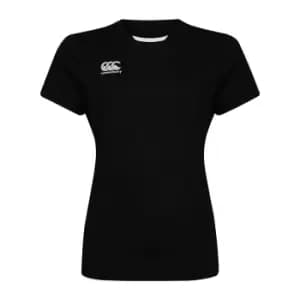 Image of Canterbury Womens/Ladies Club Dry T-Shirt (10 UK) (Black)