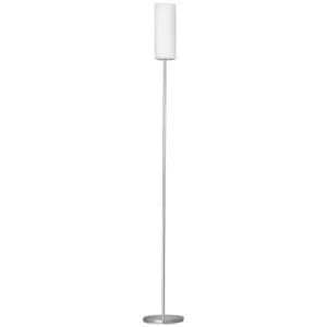 Image of Eglo Troy White Painted Glass Floor Lamp