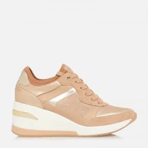 Image of Dune Womens Eilas Running Style Trainers - Camel/Leather - UK 3