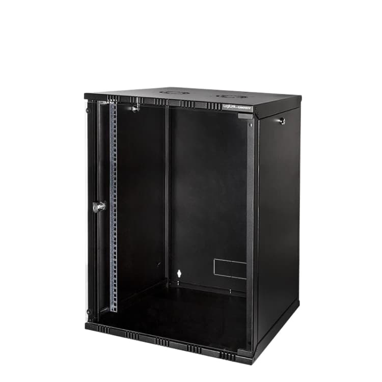 Image of LogiLink W15B54B rack cabinet 15U Wall mounted rack Black