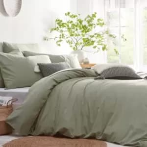 Image of Stonehouse Linen Look Duvet Cover Set Sage