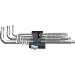 Image of Wera 9 Piece Stainless Steel Ball End Hexagon Allen Key Set Metric