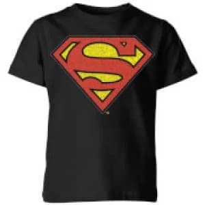 Image of Originals Official Superman Crackle Logo Kids T-Shirt - Black - 11-12 Years
