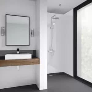 Image of Mermaid Acrylic Matt Shower Wall Panel Heather 2440mm x 900mm x 4mm in Grey