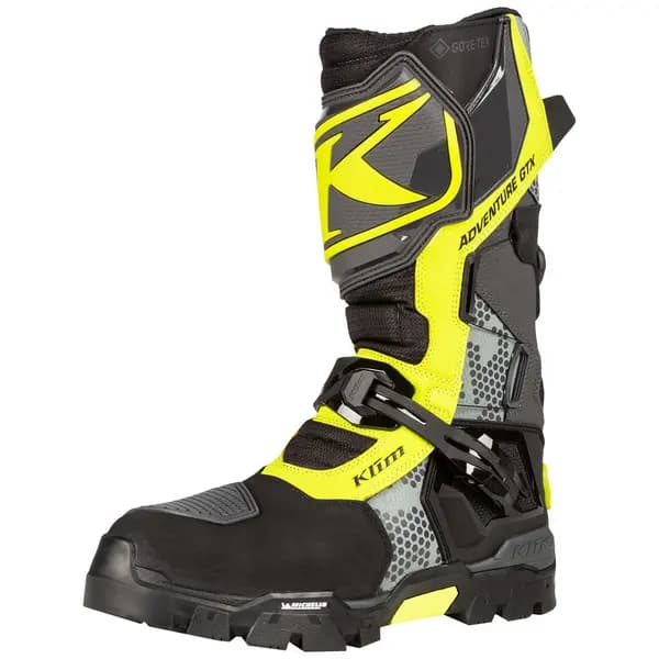 Image of KLIM Adventure GTX Asphalt Hi-Vis Motorcycle Boots US 8
