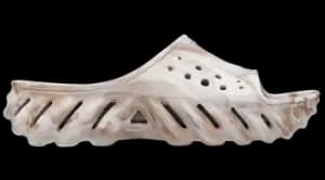 Image of Crocs Echo Marbled Slides Unisex Bone / Multi M10