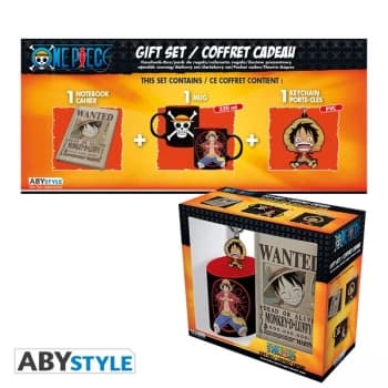 Image of One Piece - Mug 320ml + PVC Keyring + Notebook Luffy Gift Box