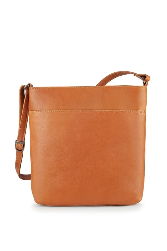 Image of PRIMEHIDE 'Washed Cancun' Leather Crossbody Bag Tan