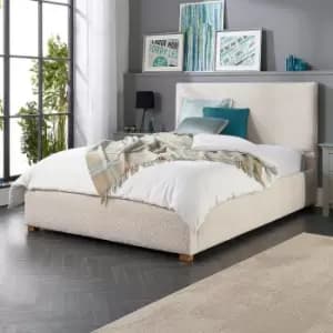 Image of Boucle Upholstered Garland Ottoman Bed Frame
