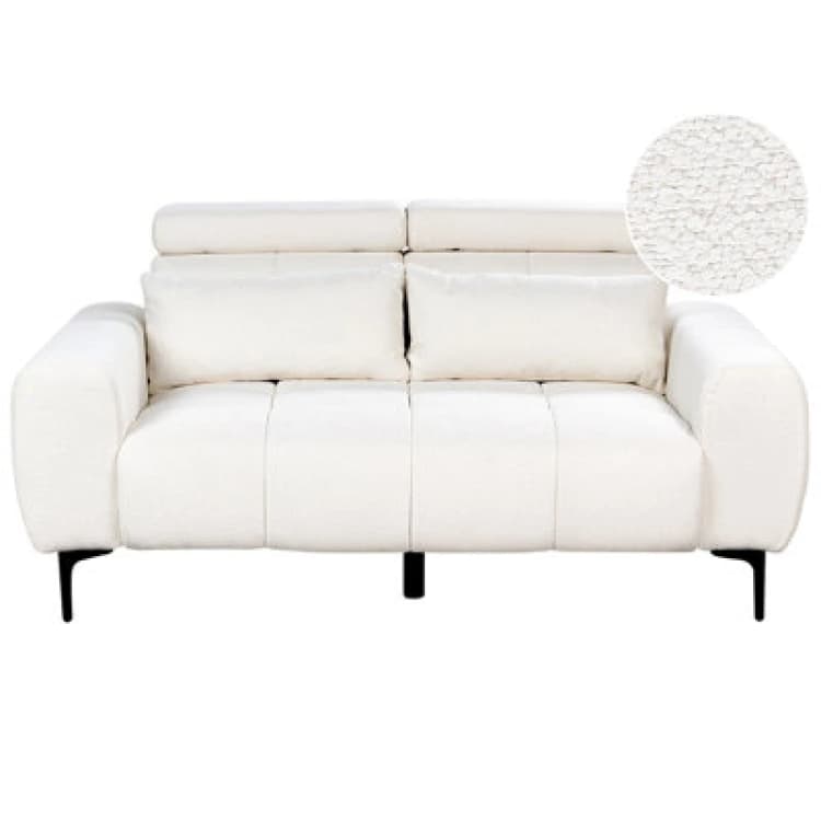 Image of Beliani Sofa 2 Seater Vegamo Boucle White