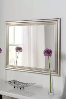Image of Silvery Champagne Rectangular Mirror 102x74cm