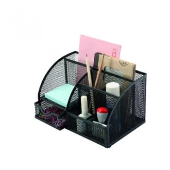 Image of Q-Connect Curved Desktop Organiser Black KF17295