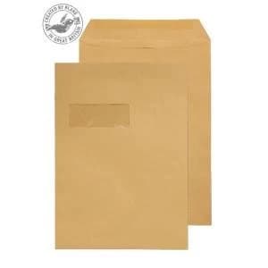 Image of Blake Purely Everyday C4 90gm2 Gummed Window Pocket Envelopes Manilla