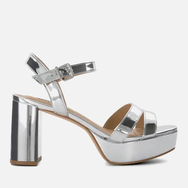 Image of Dune Womens Molten Leather Platform Sandals - UK 4