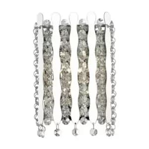Image of Impex Belize 1 Light Wall Lamp Chrome Crystal