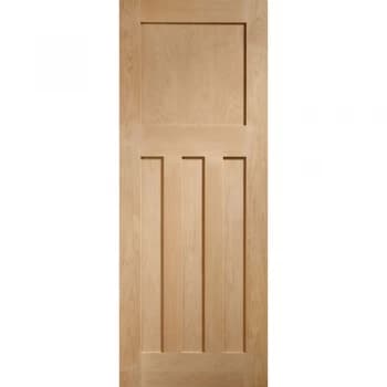 Image of XL Joinery DX 1930s Edwardian 4 Panel Unfinished Oak Internal Door - 1981mm x 762mm (78 inch x 30 inch)