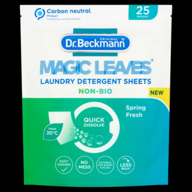 Image of Dr. Beckmann Magic Leaves Non-Bio Laundry Detergent 25 pcs