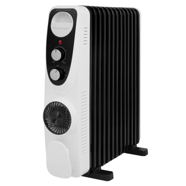 Image of Russell Hobbs RHOFR2403 13 Fin Manual Oil Filled Radiator White unisex 13 Fin