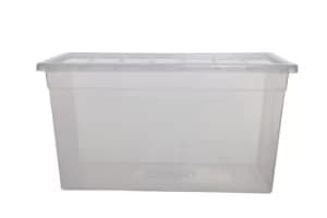 Image of Whitefurze Spacemaster Storage Box, 82L, Clear