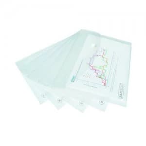 Image of Rapesco Popper Wallet A5 Clear Pack of 5 1588