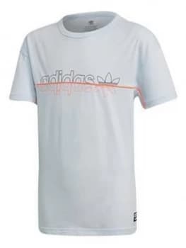 Image of Adidas Originals Childrens Tee - Light Blue