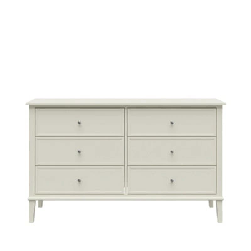 Image of Dorel Franklin 6 Drawer Dresser Soft White